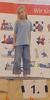 Alina wurde brettbeste Spielerin.